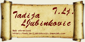 Tadija LJubinković vizit kartica